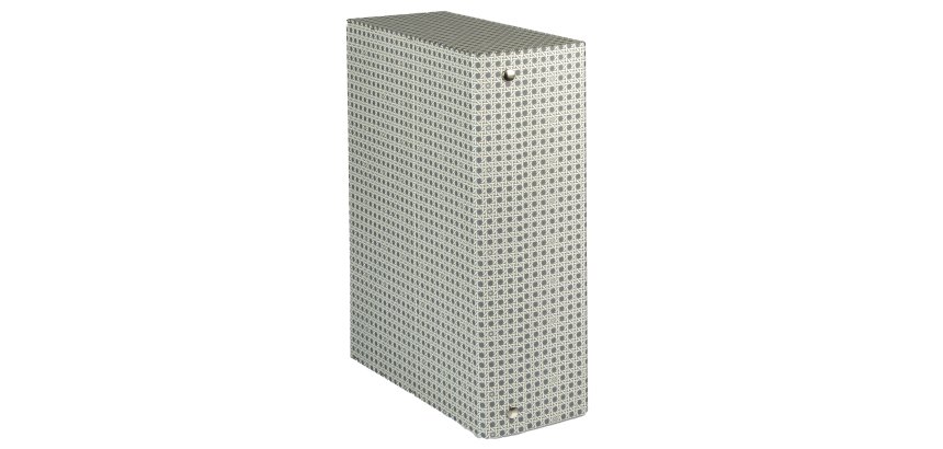 Scatola archivio in legno - 38 x 27 cm - dorso 12 cm - grigio - Brefiocart