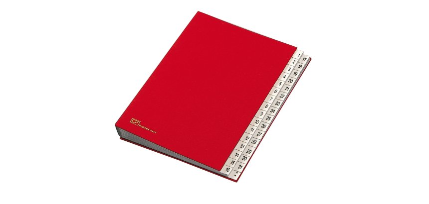 Classificatore numerico 1/31 - 643D - 24x34 cm - rosso - Fraschini