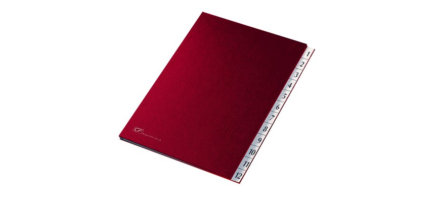 Classificatore numerico 1/12 - 24x34 cm - rosso - Fraschini