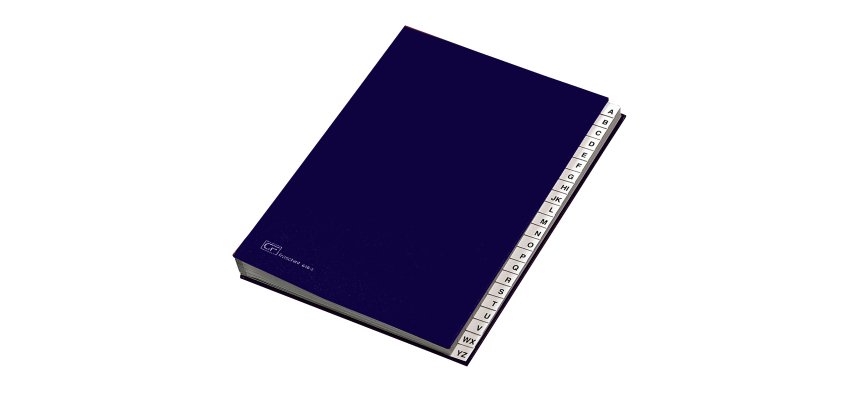 Classificatore alfabetico A/Z - 640E - 24x34 cm - blu - Fraschini