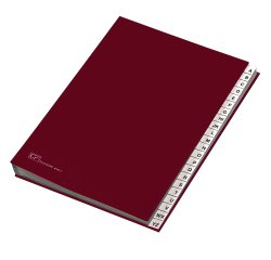 Classificatore alfabetico A/Z - 640E - 24x34 cm - rosso - Fraschini
