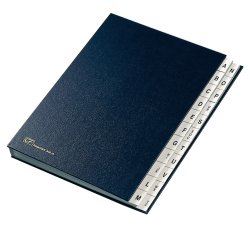 Classificatore alfabetico A/Z - 640D - 24x34 cm - blu - Fraschini