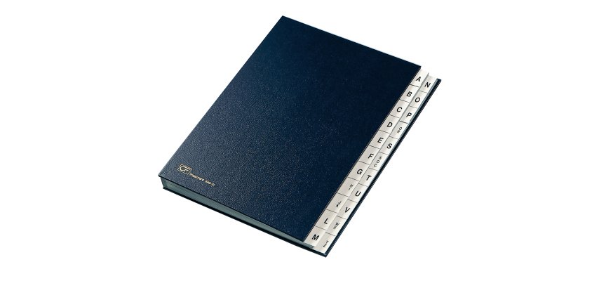 Classificatore alfabetico A/Z - 640D - 24x34 cm - blu - Fraschini