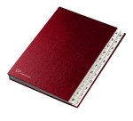 Classificatore alfabetico A/Z - 640D - 24x34 cm - rosso - Fraschini