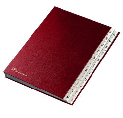 Classificatore alfabetico A/Z - 640D - 24x34 cm - rosso - Fraschini