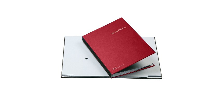 Libro firma - 14 intercalari - 24x34 cm - rosso - Fraschini
