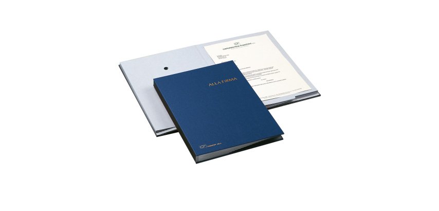 Libro firma - 18 intercalari - 24x34 cm - blu - Fraschini