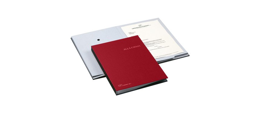 Libro firma - 18 intercalari - 24x34 cm - rosso - Fraschini