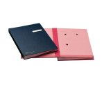 Libro firma - 18 intercalari - con porta etichette - 24x34 cm - blu - Fraschini