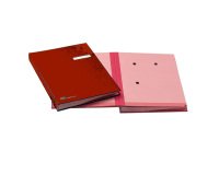 Libro firma - 18 intercalari - con porta etichette - 24x34 cm - rosso - Fraschini