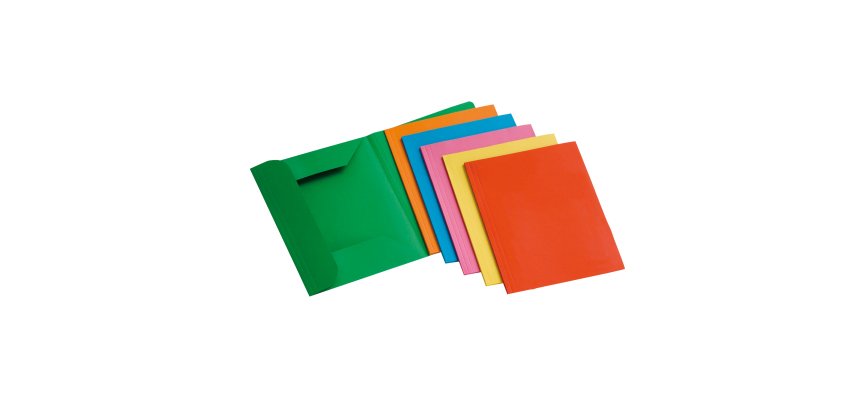 Cartelline 3 lembi - 200 gr - 25x33 cm - mix 6 colori - Brefiocart - conf. 12 pezzi