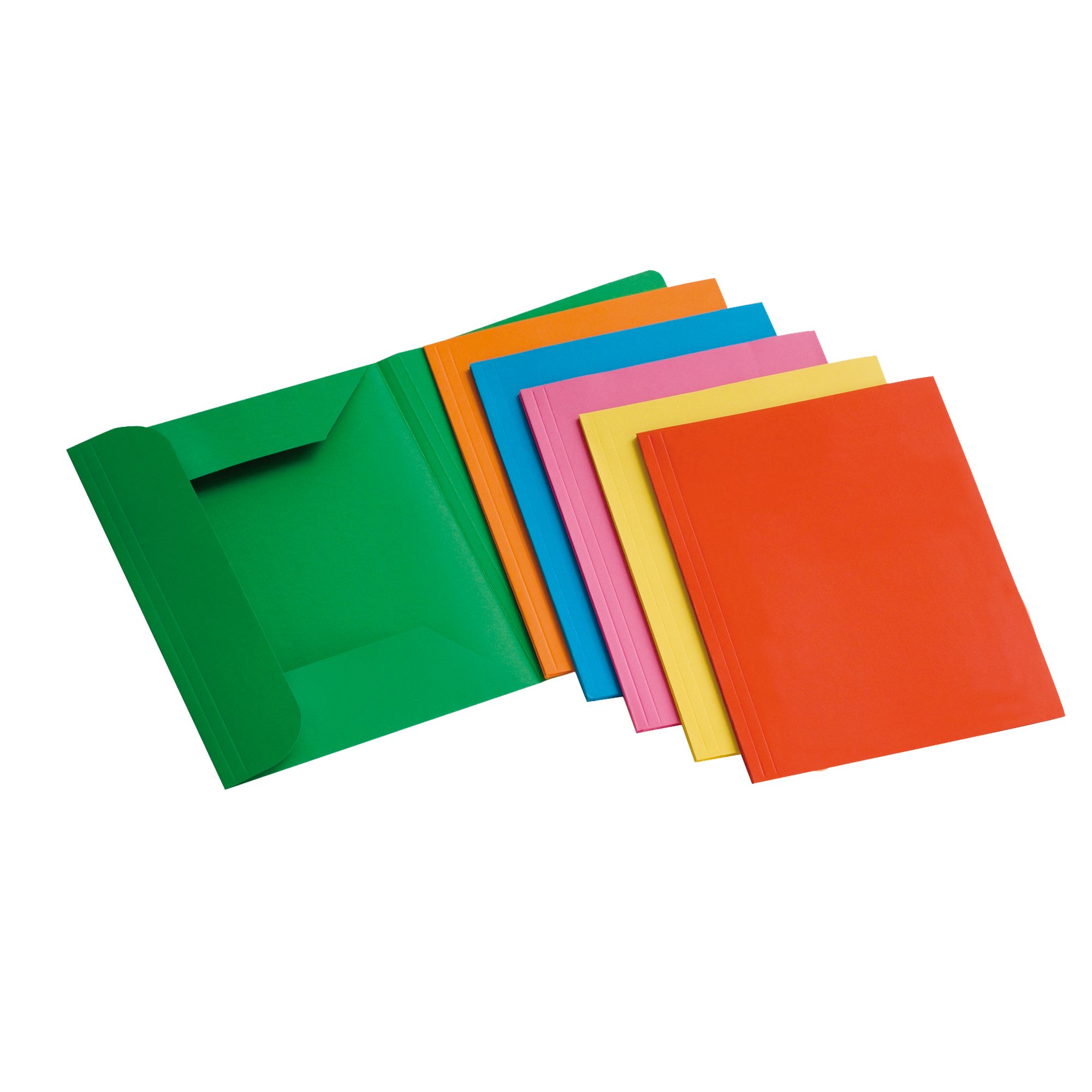Cartelline 3 Lembi (250 Gr) In Cartoncino Rosse Brefiocart - 25x33 Cm