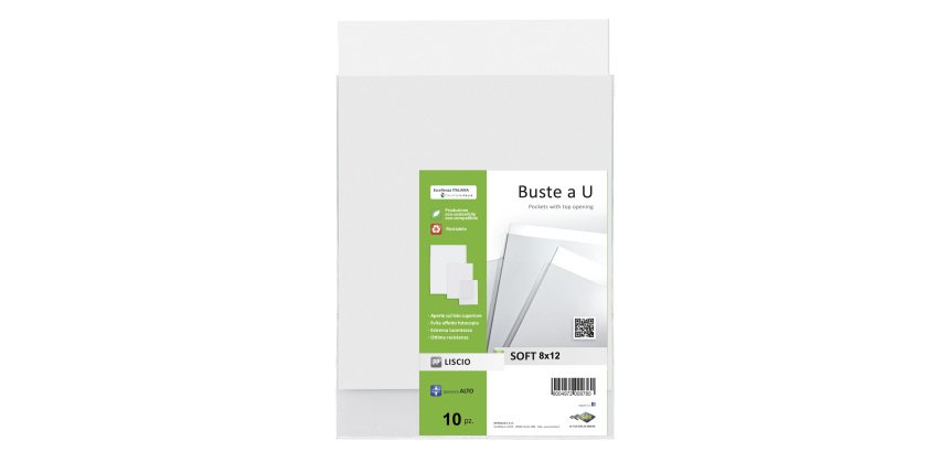 Buste a sacco Soft - PPL - 8 x 12 cm - liscio - trasparente - Sei Rota - conf. 10 pezzi