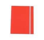 Cartella 3 lembi con elastico - A4 - dorso variabile - fibrone - rosso - Cartotecnica del Garda