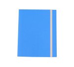 Cartella 3 lembi con elastico - A4 - dorso variabile - fibrone - blu - Cartotecnica del Garda