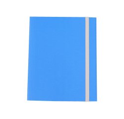 Cartella con elastico - fibrone - 3 lembi - 27x37 cm - blu - Cartotecnica del Garda