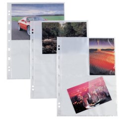 Buste forate Atla F porta foto - 8 spazi 10x15 cm - trasparente - Sei Rota - conf. 10 pezzi