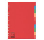 Separatore Economy - 10 tasti - cartoncino colorato 160 gr - A4 - multicolore - Esselte