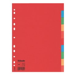 Separatore Economy - 10 tasti - cartoncino colorato 160 gr - A4 - multicolore - Esselte