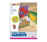 Cartoncino ondulato Cannetè 2206 - 50 x 70 cm - 230 gr - avana - DECO - conf. 10 fogli
