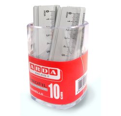 Barattolo 15 righelli - 10cm - alluminio - Arda