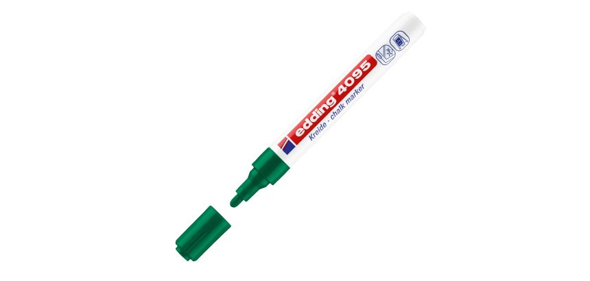 Marcatore a gesso liquido 4095 - punta tonda - da 2 a 3mm - verde - Edding