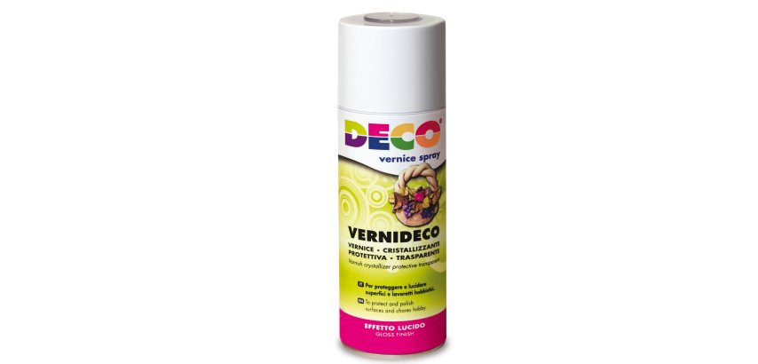 Vernice spray - trasparente - effetto laccato e ceramico - 400ml - DECO