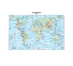 Carta geografica Mondo - scolastica - plastificata - 29,7 x 42 cm - Belletti