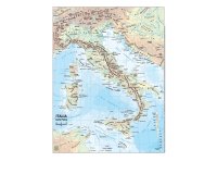 Carta geografica Italia - scolastica - plastificata - 29,7 x 42 cm - Belletti