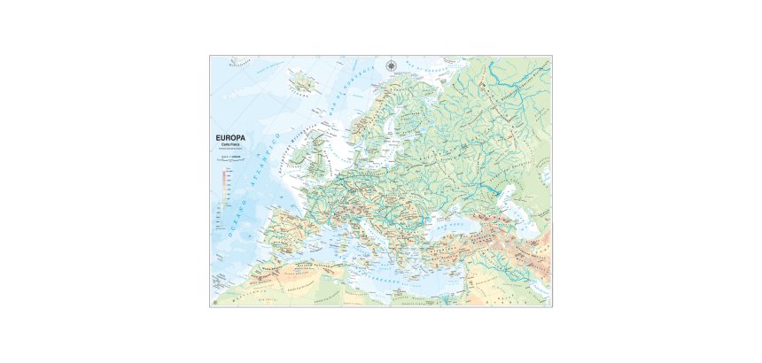Carta geografica Europa - scolastica - murale - Belletti
