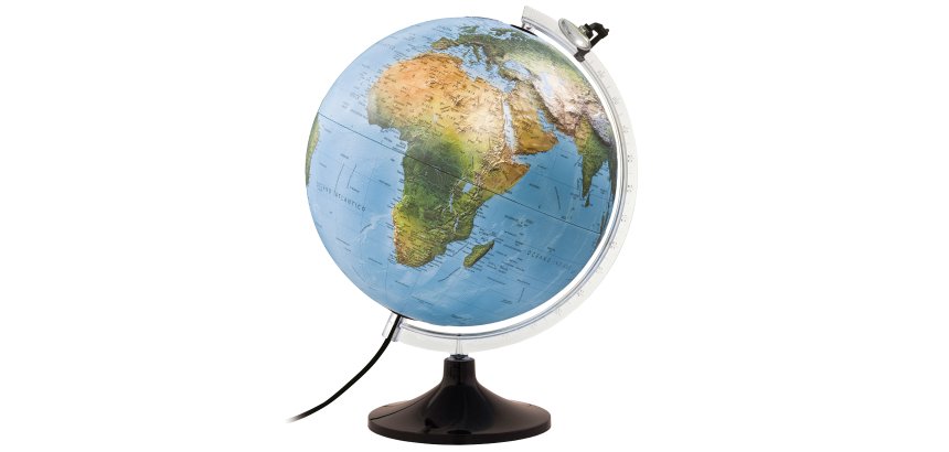 Globo geografico a rilievo illuminato Uranio - diametro 30 cm - Tecnodidattica
