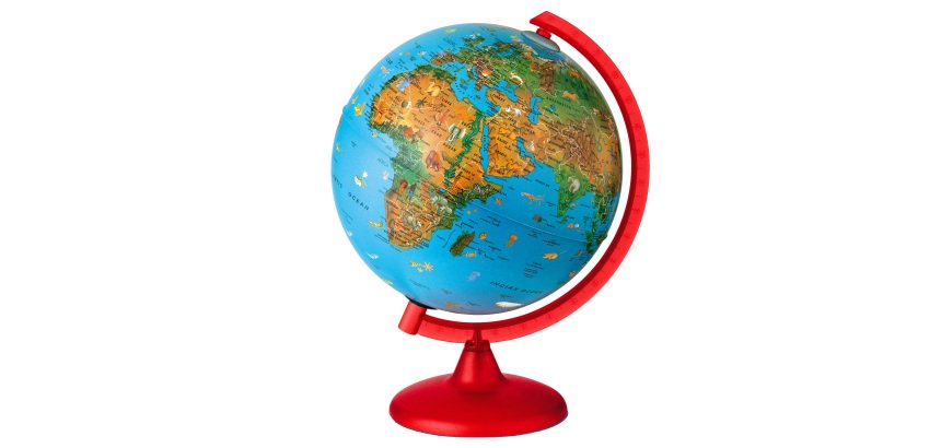 Globo geografico illuminato Zoo Globe - diametro 26 cm - Tecnodidattica