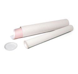 Tubo portadisegni - diametro 6 cm - H 74 cm - cartone - bianco - IKona+