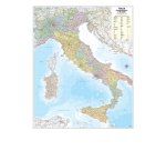 Carta geografica Italia amministrativa e stradale - murale - 97 x 122 cm - Belletti