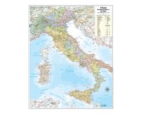 Carta geografica Italia amministrativa e stradale - murale - 67 x 85 cm - Belletti
