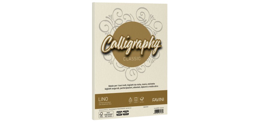 Favini Calligraphy Linen printing paper A4 (210x297 mm) 50 sheets Ivory