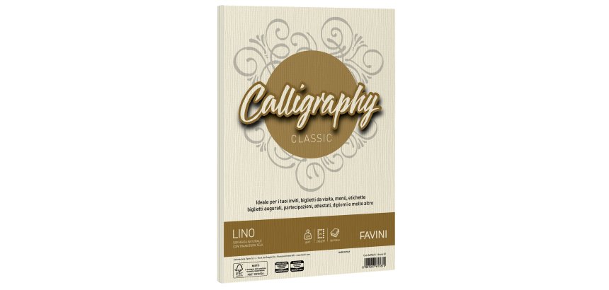 Favini Calligraphy Linen printing paper A4 (210x297 mm) 50 sheets Ivory