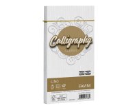 Buste Calligraphy Lino - 110 x 220 mm - 120 gr - bianco 01 - Favini - conf. 25 pezzi