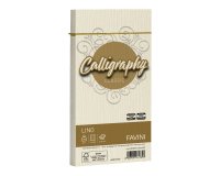 Buste Calligraphy Lino - 110 x 220 mm - 120 gr - avorio 02 - Favini - conf. 25 pezzi