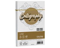 Buste Calligraphy Lino - 120 x 180 mm - 120 gr - bianco 01 - Favini - conf. 25 pezzi