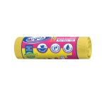 Sacchi per immondizia - 70x110 cm - 120 L - 16 micron - giallo - Logex Professional - rotolo da 10 sacchetti