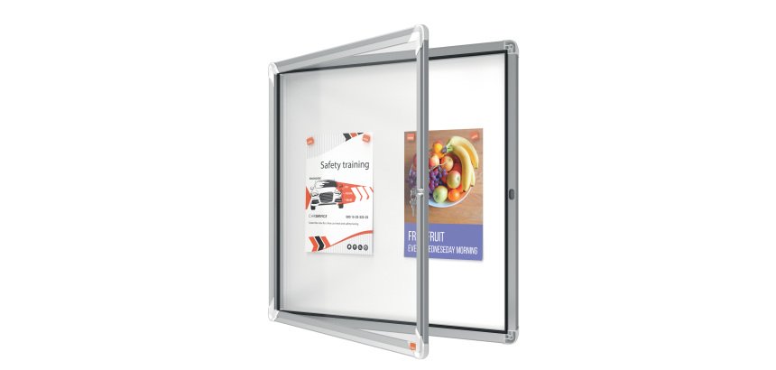 Bacheca per interni - fondo magnetico bianco - 6 fogli A4 - orizzontale - Nobo