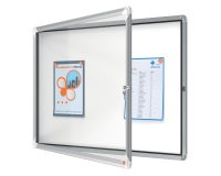 Bacheca per interni - fondo magnetico bianco - 8 fogli A4 - orizzontale - Nobo