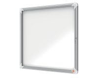 En_vitrina de anuncios nobo mural magnetica de exterior din a4 con puerta y marco con cerradura de aluminio