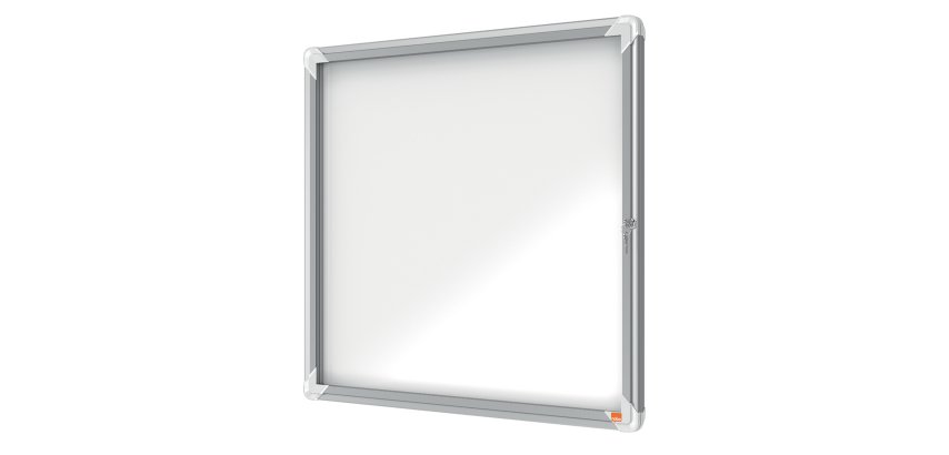 Bacheca per esterni - fondo magnetico bianco - 6 fogli A4 - orizzontale - Nobo