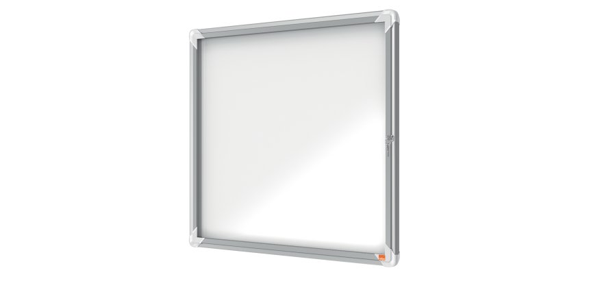 Bacheca per esterni - fondo magnetico bianco - 6 fogli A4 - orizzontale - Nobo