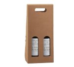 Scatola bottiglie Onda avana - 2 bottiglie - 18 x 9 x 38,5cm - Scotton