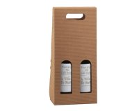 Scatola bottiglie Onda avana - 2 bottiglie - 18 x 9 x 38,5cm - Scotton
