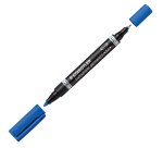 Pennarello Lumocolor Permanent Duo 348 - punta 0,6mm e 1,5mm - colori assortiti - Staedtler - astuccio 4 pezzi
