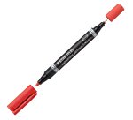 Pennarello Lumocolor Permanent Duo 348 - punta 0,6mm e 1,5mm - colori assortiti - Staedtler - astuccio 4 pezzi